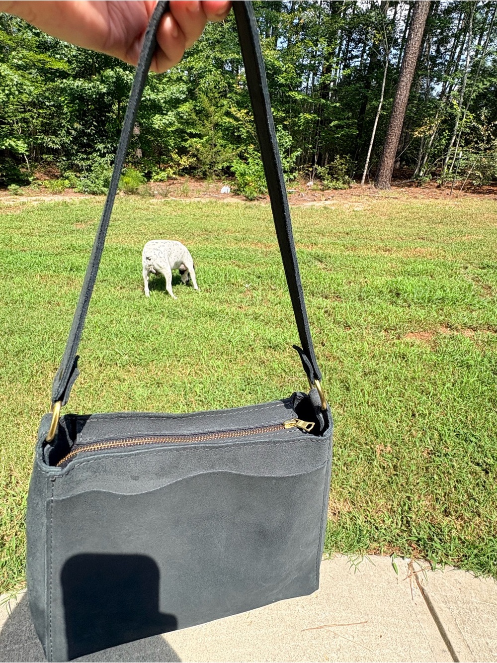 EUC Portland Leather Small Triangle Shoulder Bag - Picture 8 of 9